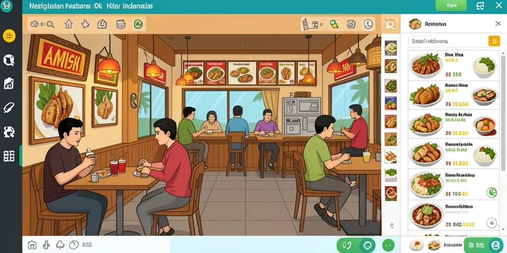 Tampilan dekorasi karakter yang beragam dan menarik.