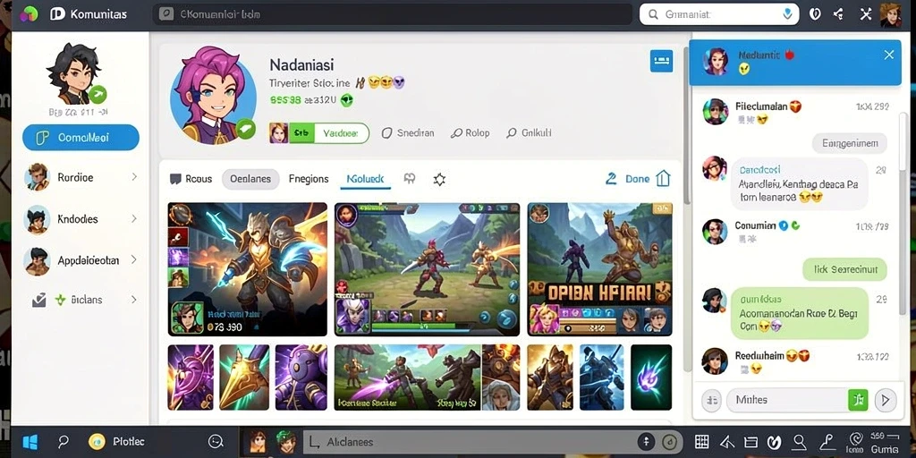 Tampilan utama dengan karakter siap berpetualang.