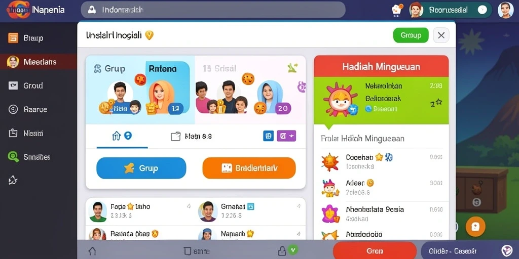 Tampilan utama FOMOTOTO dengan karakter lucu.