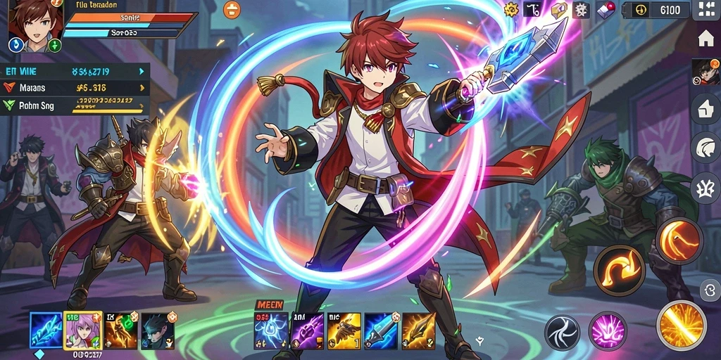 Tampilan gameplay yang menawan saat pertandingan berlangsung.