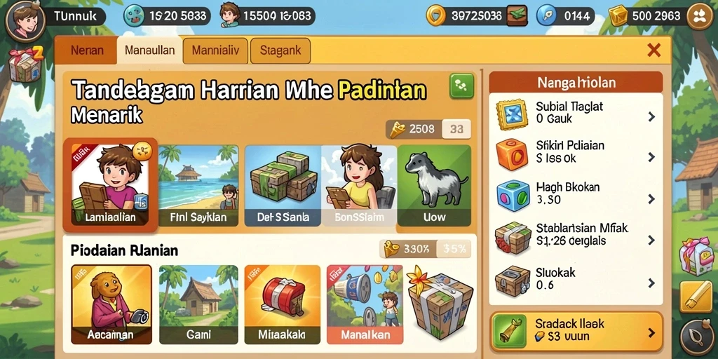 Screenshot menampilkan antarmuka permainan yang menarik.